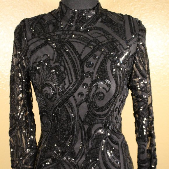 Beautiful Black Sequin Dress - Picture 2 of 11